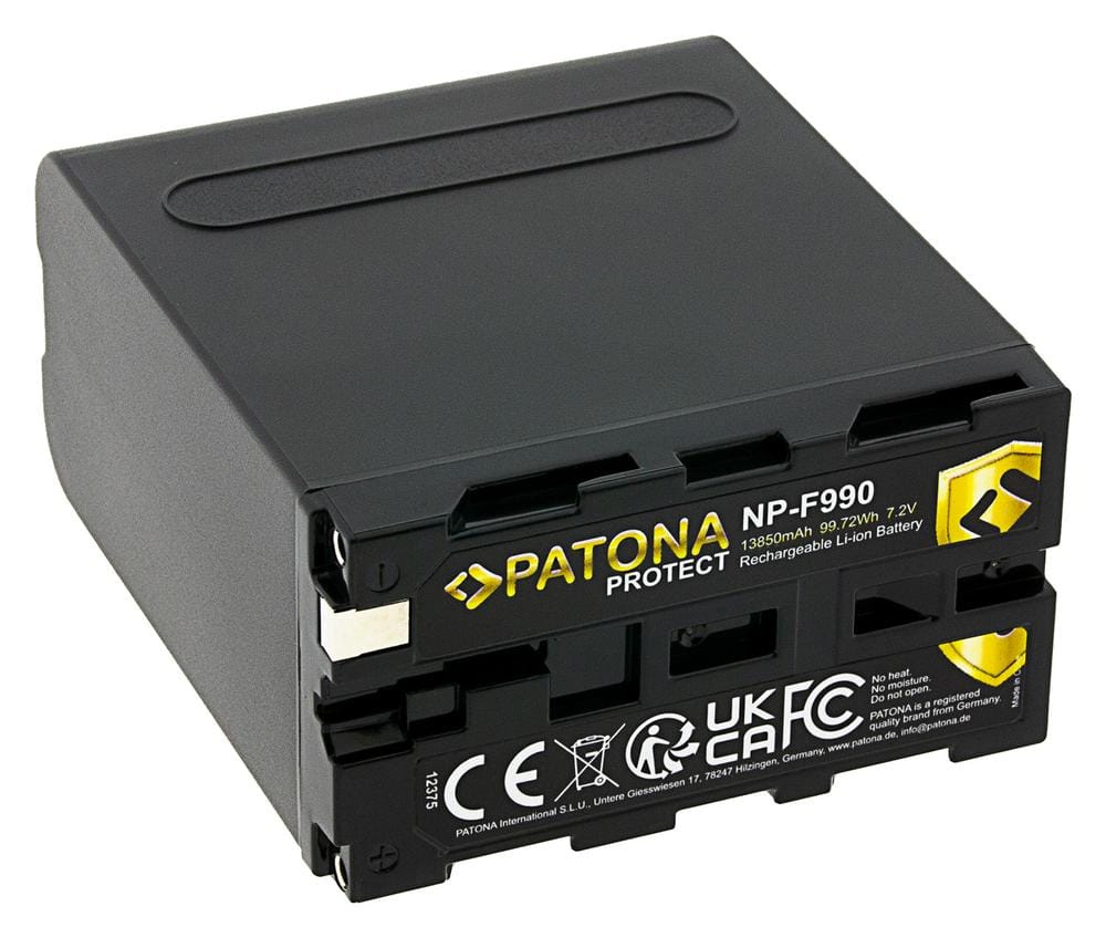 PATONA PROTECT batería para Sony NP-F990 serie NP-F 13850 mAh 99,7 Wh V1 carcasa ignífuga