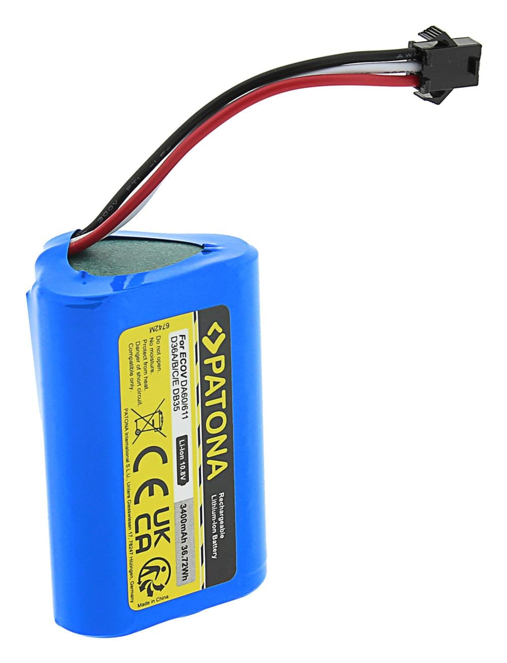 Batterie PATONA pour Ecovacs Deebot D36A D36B D36C D36E DA60 DA611 DB35