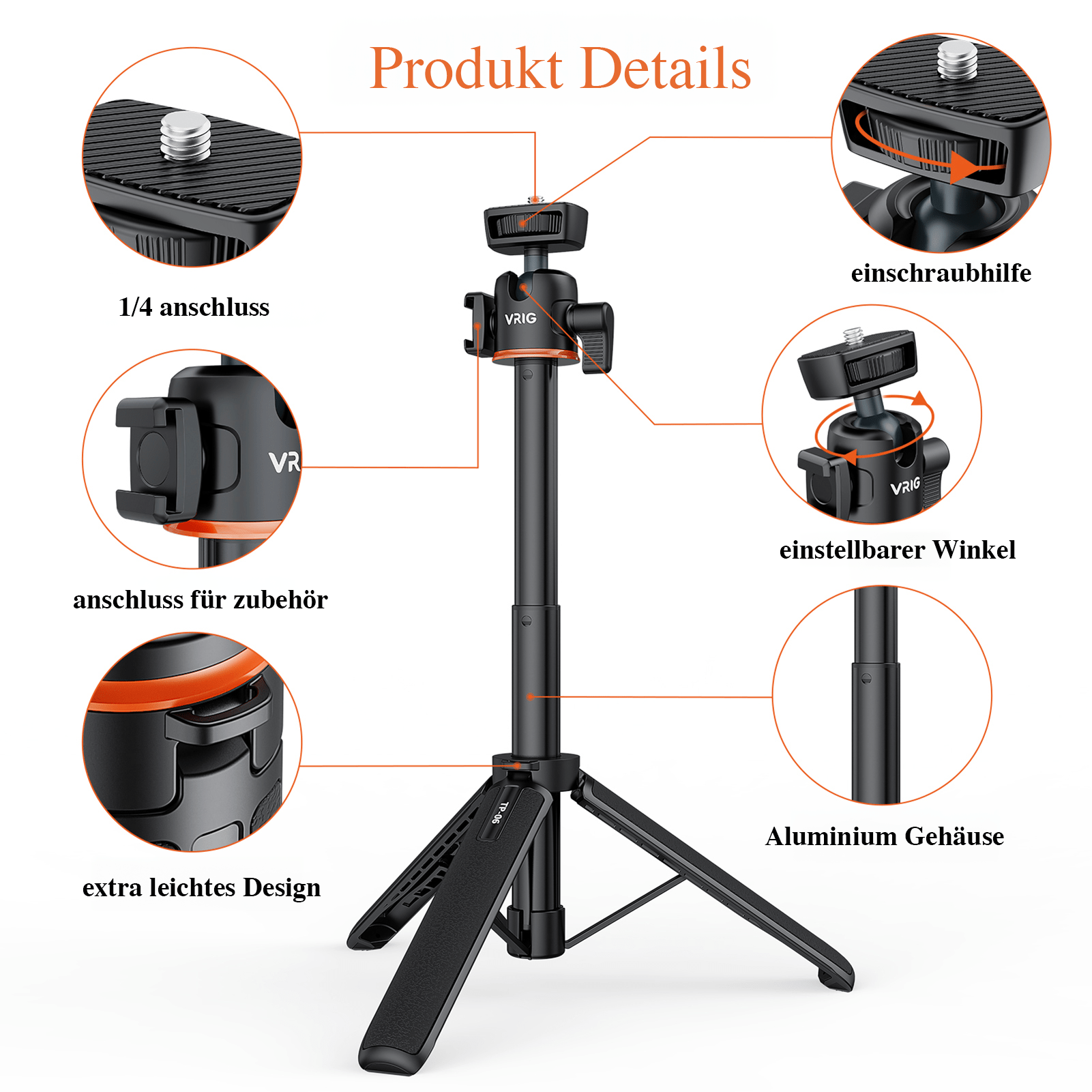 Tripod set with MagSafe smartphone holder Tripod set with MagSafe smartphone holder