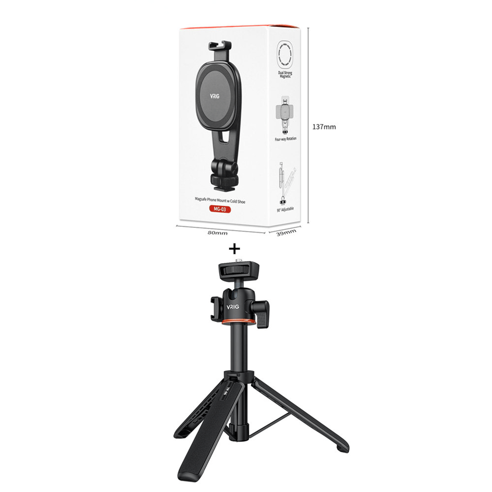 Tripod set with MagSafe smartphone holder