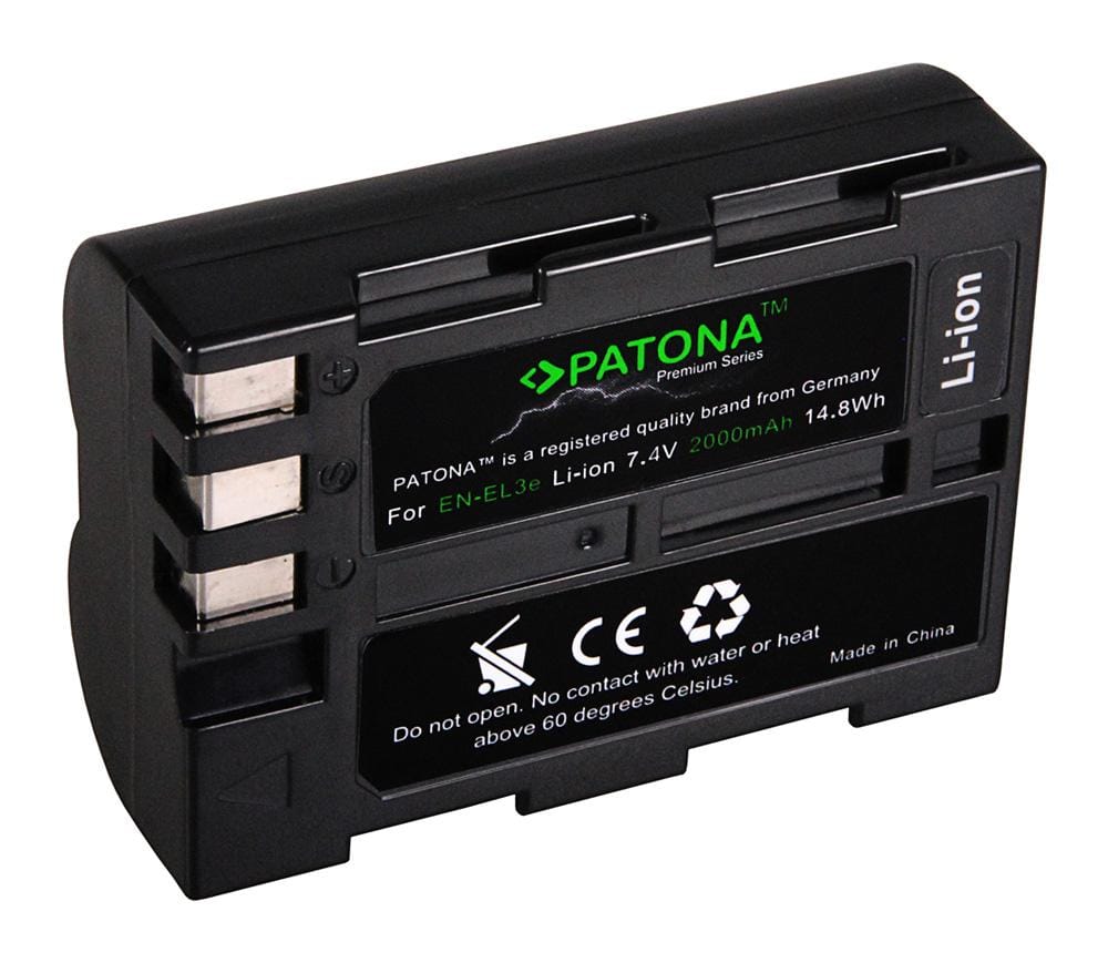 PATONA Bateria Premium para Nikon D700 D300 D200 D100 D80 D70 D50 EN-EL3e PATONA Bateria Premium para Nikon D700 D300 D200 D100 D80 D70 D50 EN-EL3e