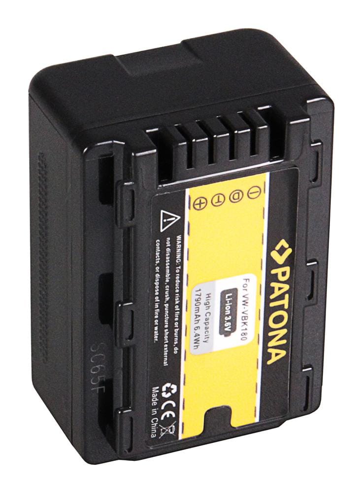 PATONA Batteria per Panasonic VW-VBK180 VBK180-K VBK180 + Indicatore di autonomia PATONA Batteria per Panasonic VW-VBK180 VBK180-K VBK180 + Indicatore di autonomia