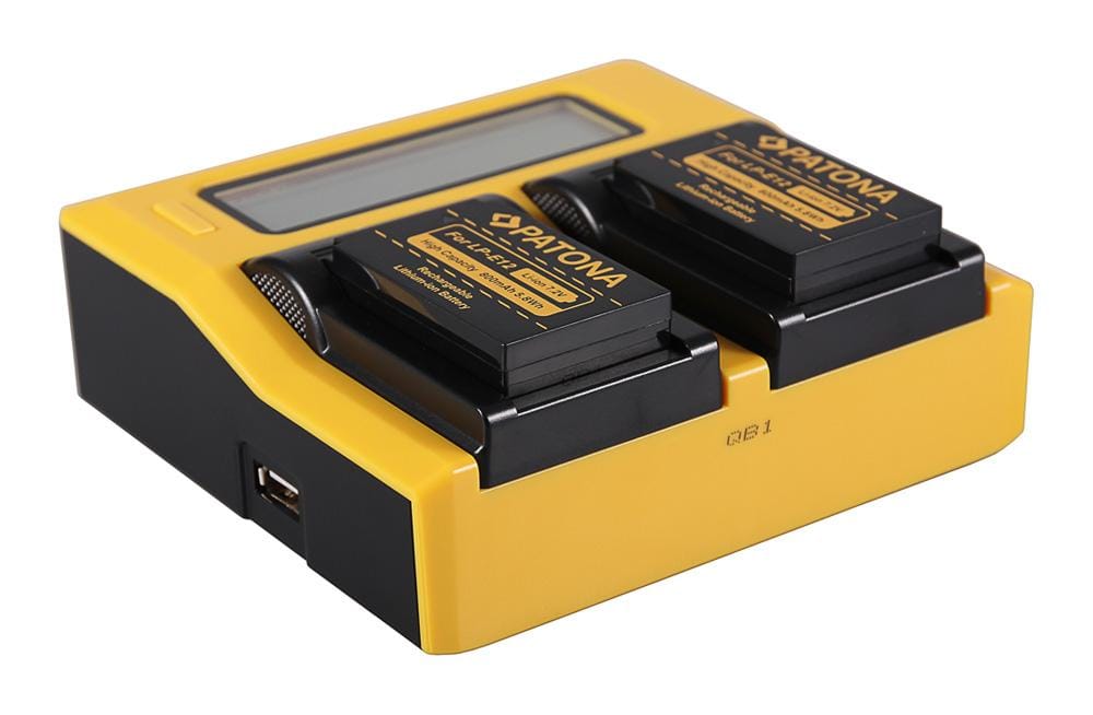 PATONA Carregador Dual LCD USB para Canon LPE12 LPE-12 PATONA Carregador Dual LCD USB para Canon LPE12 LPE-12