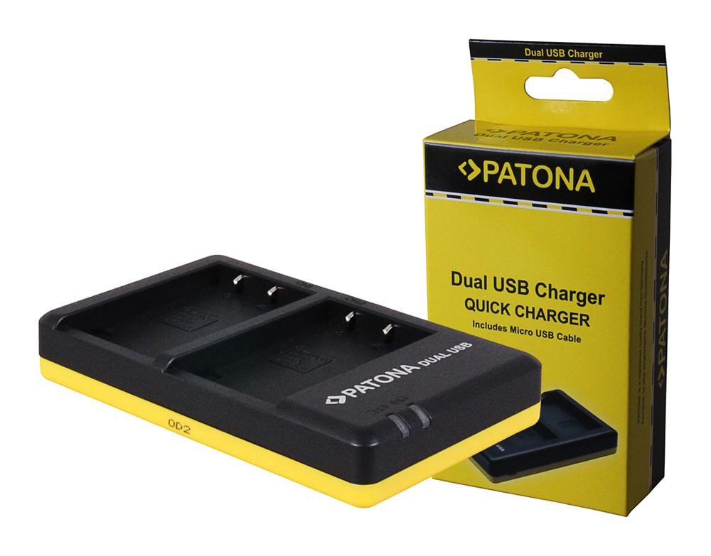 PATONA Carregador Dual Rápido para Olympus BLS5 com Cabo Micro-USB PATONA Carregador Dual Rápido para Olympus BLS5 com Cabo Micro-USB