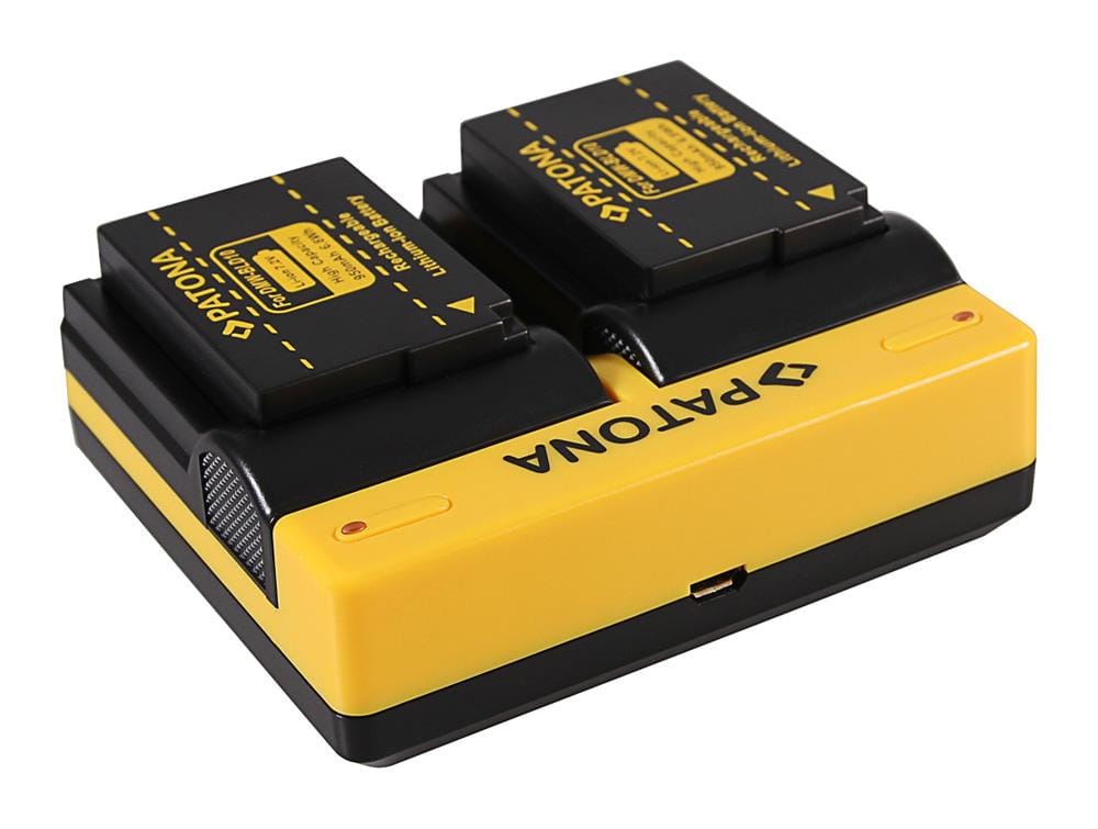 Caricatore Dual PATONA per Panasonic DMW-BLD10 Lumix DMCGF2 DMC-GF2 con cavo Micro-USB Caricatore Dual PATONA per Panasonic DMW-BLD10 Lumix DMCGF2 DMC-GF2 con cavo Micro-USB