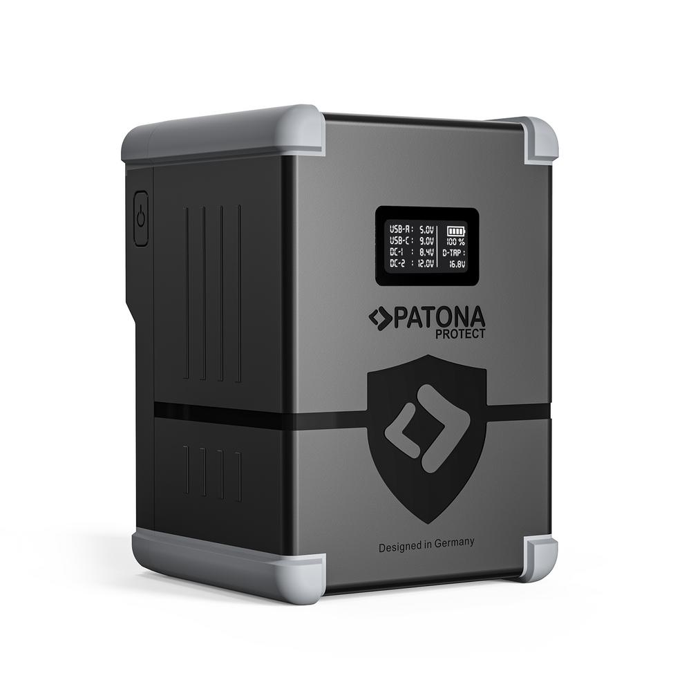 PATONA PROTECT Batteria V‑Mount V150‑PD100 148 Wh USB‑C USB‑A D‑Tap 2 x DC‑out per DSLR, Camcorder, Monitor, Smartphone, trasmettitori video wireless, Tablet, LED‑Luci PATONA PROTECT Batteria V‑Mount V150‑PD100 148 Wh USB‑C USB‑A D‑Tap 2 x DC‑out per DSLR, Camcorder, Monitor, Smartphone, trasmettitori video wireless, Tablet, LED‑Luci