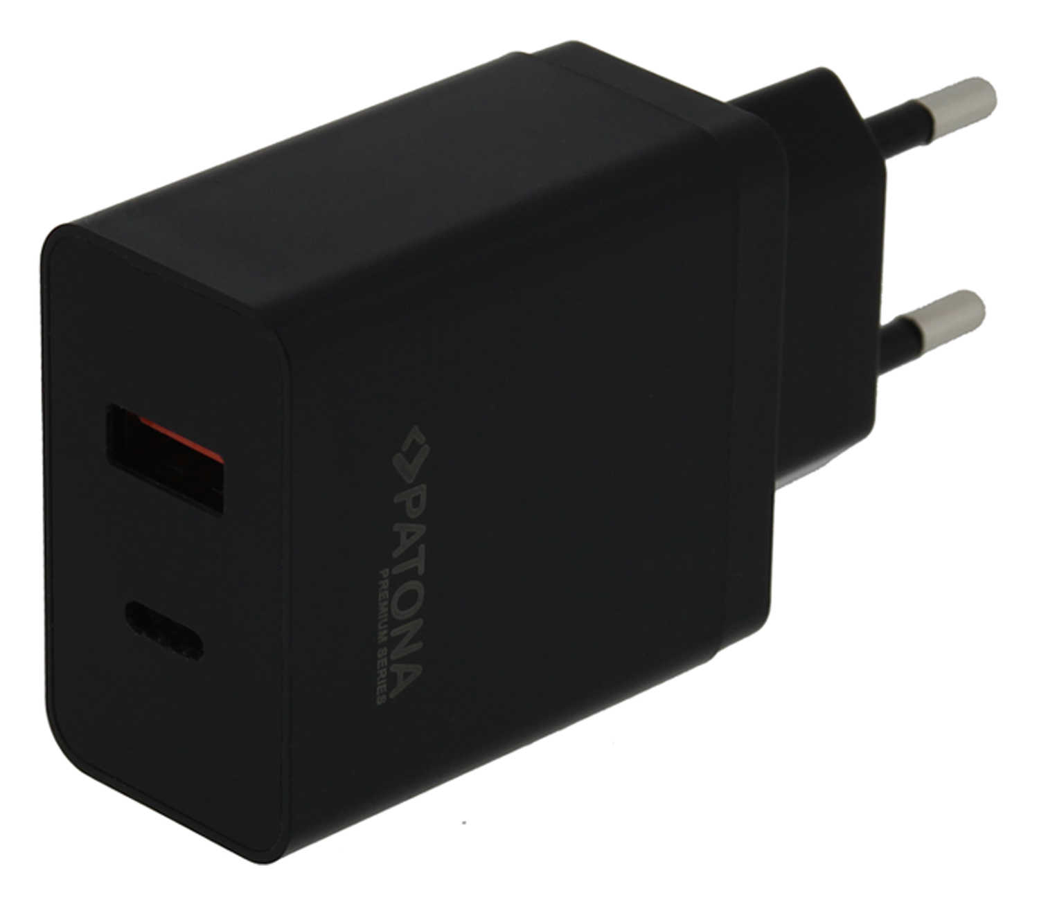 PATONA Premium GaN PD36W Adapter sort 1x USB-C 1x USB-A PD3.0 QC3.0 PATONA Premium GaN PD36W Adapter sort 1x USB-C 1x USB-A PD3.0 QC3.0