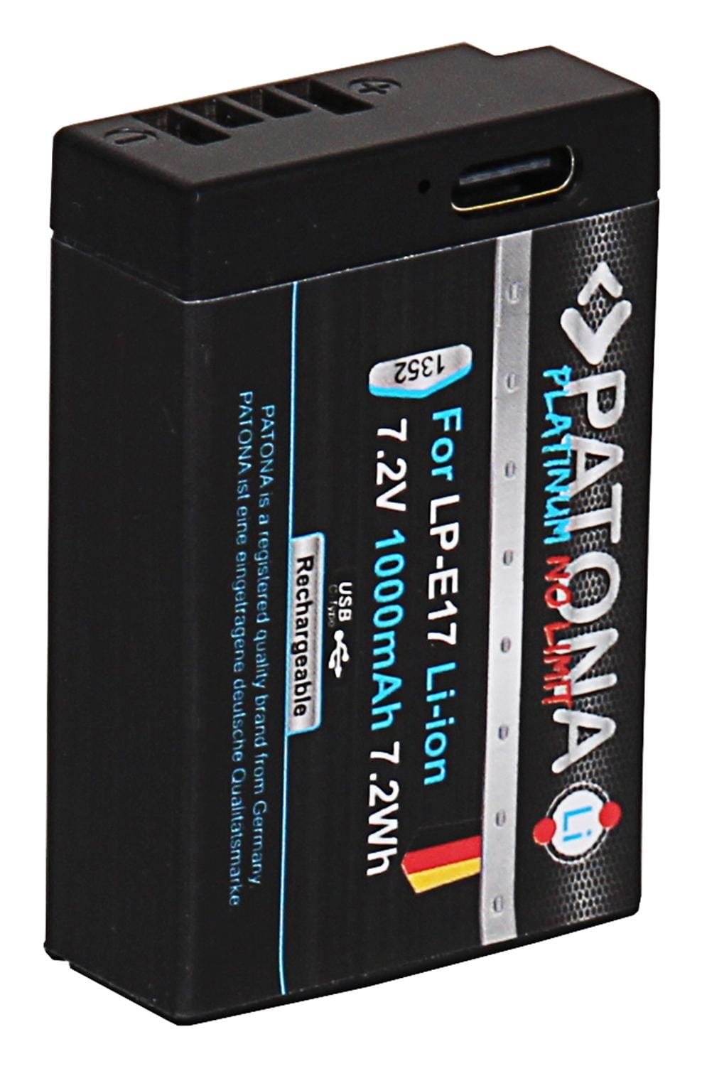 PATONA Platinum batería con entrada USB‑C para Canon LP‑E17 EOS RP 77D 200D 750D 760D 8000D Kiss X8i M3 Rebel PATONA Platinum batería con entrada USB‑C para Canon LP‑E17 EOS RP 77D 200D 750D 760D 8000D Kiss X8i M3 Rebel