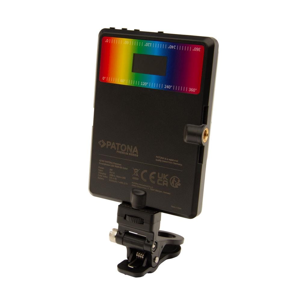 PATONA Premium Smartphone RGB Bi-Color Light for Photo and Video Production PATONA Premium Smartphone RGB Bi-Color Light for Photo and Video Production