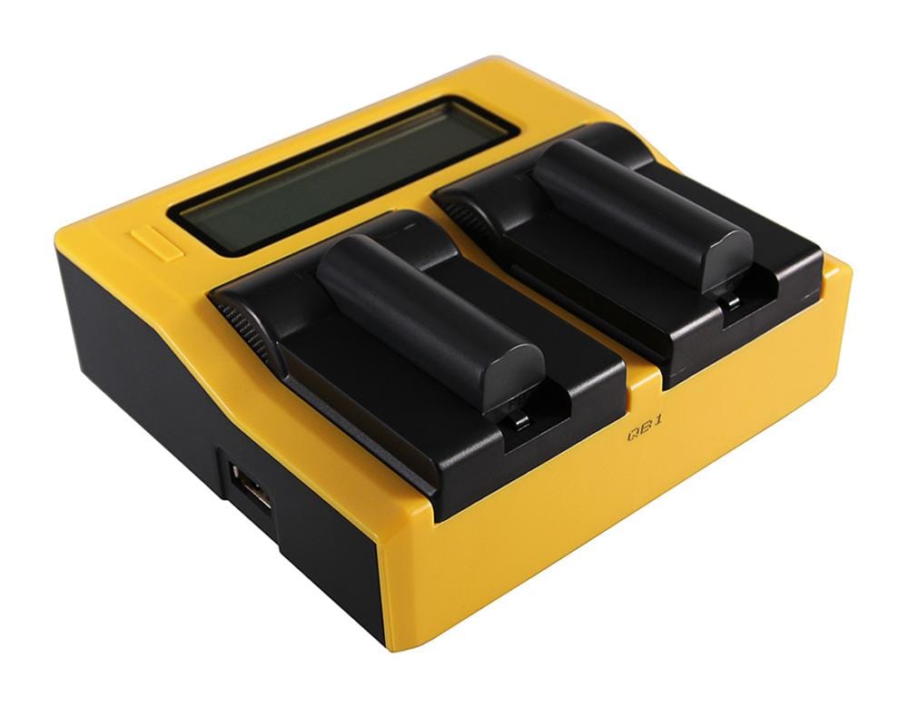 PATONA Caricabatterie Dual LCD USB per Konica Minolta Samsung NP-700 Dimage DGX50K DG-X50-K DGX50R