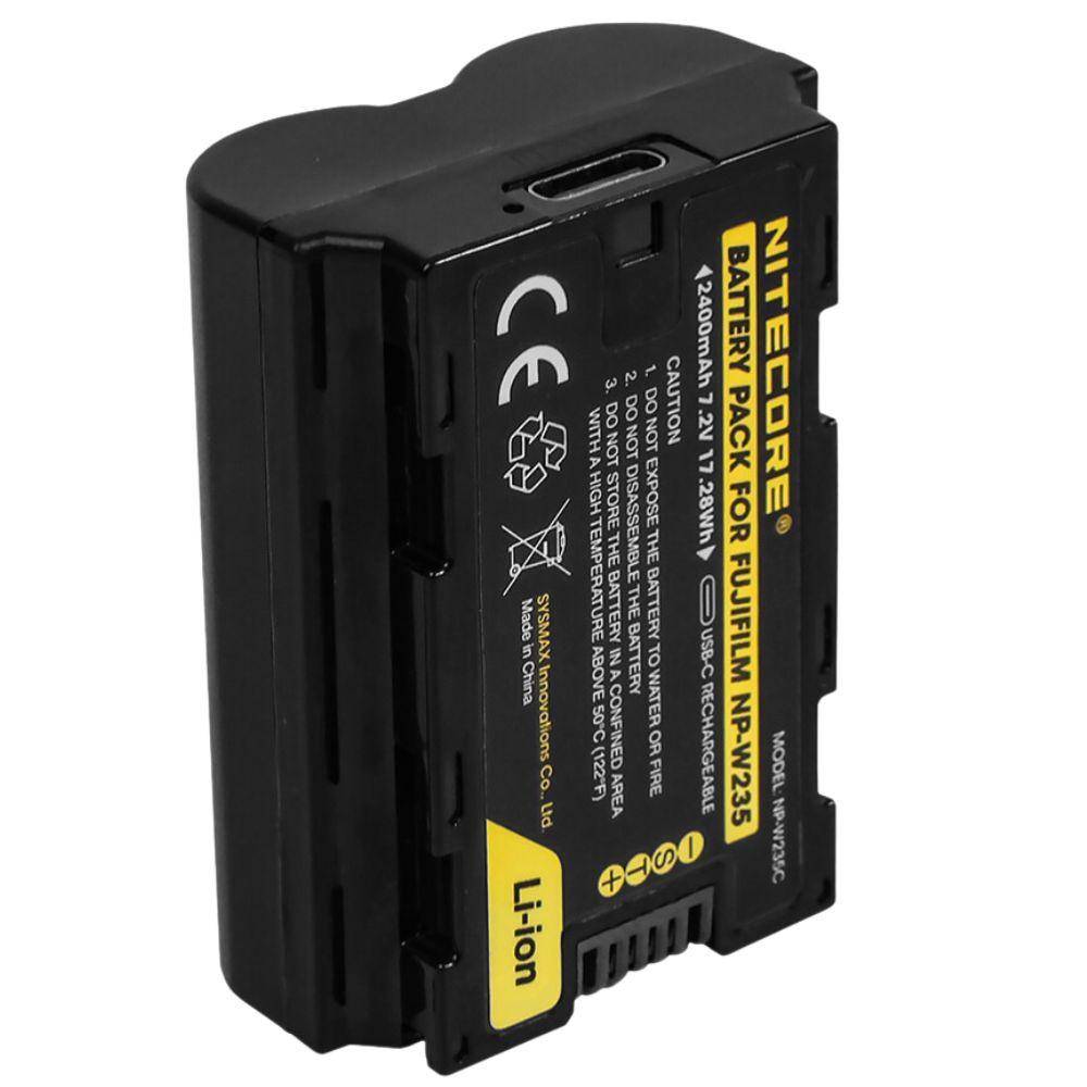 Batteria Nitecore per Fujifilm NP-W235C 2400mAh 7.2V 16.2Wh Batteria Nitecore per Fujifilm NP-W235C 2400mAh 7.2V 16.2Wh