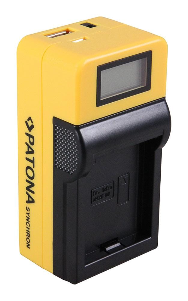 Carregador USB PATONA Synchron para GoPro ABPAK001 ABPAK-001 com display LCD