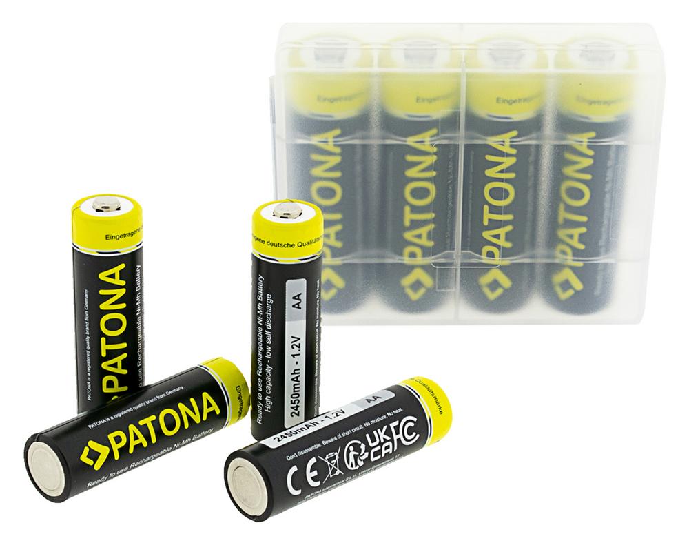 PATONA Mignon AA Batteries 4x 2450mAh with Box for Cameras, Remote Controls, Toys PATONA Mignon AA Batteries 4x 2450mAh with Box for Cameras, Remote Controls, Toys