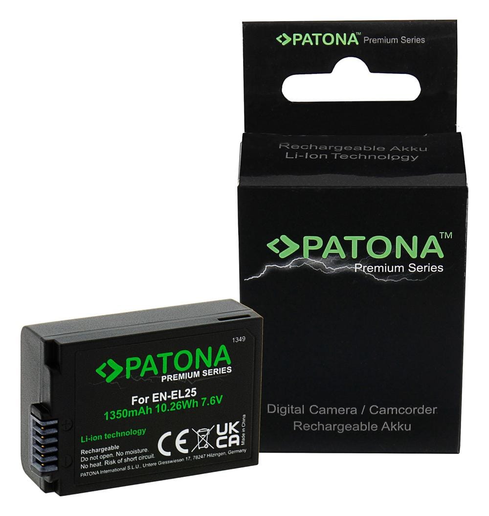 PATONA Bateria Premium EN-EL25 para Nikon Z30 Z50 Z50 II Z fc PATONA Bateria Premium EN-EL25 para Nikon Z30 Z50 Z50 II Z fc