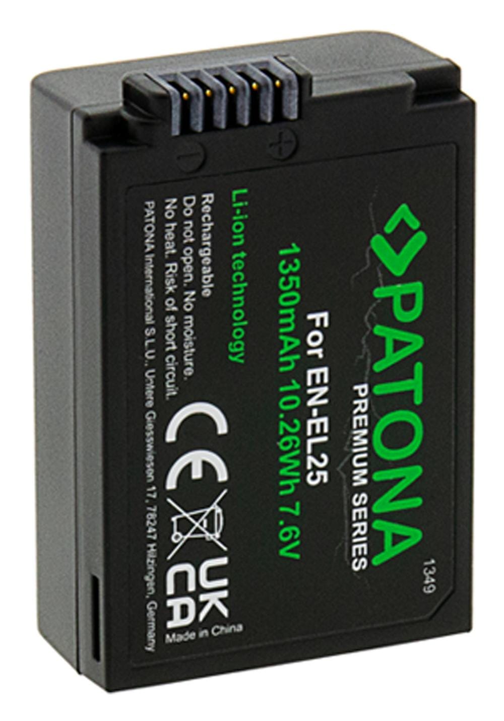 PATONA Bateria Premium EN-EL25 para Nikon Z30 Z50 Z50 II Z fc