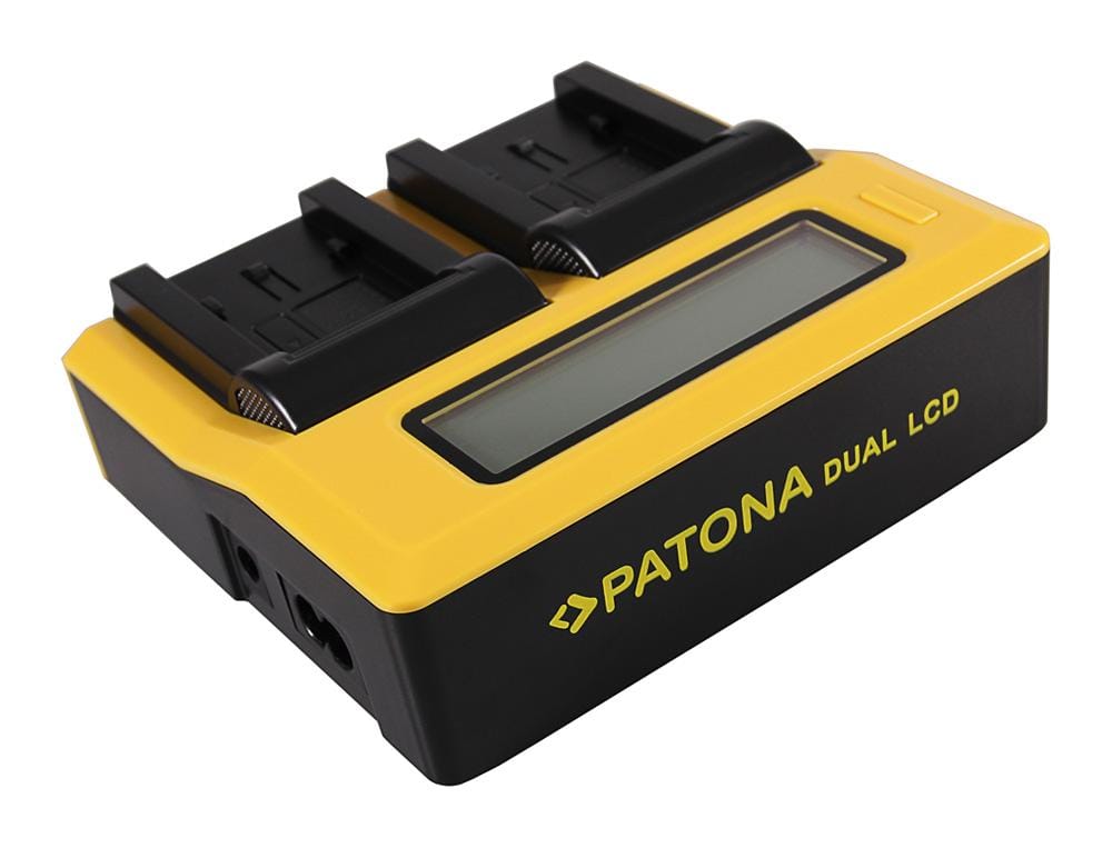 PATONA Cargador Dual LCD USB para Panasonic VBK 180 VBK 360 H H100 H101 H95 HC HCV700 HC‑V700