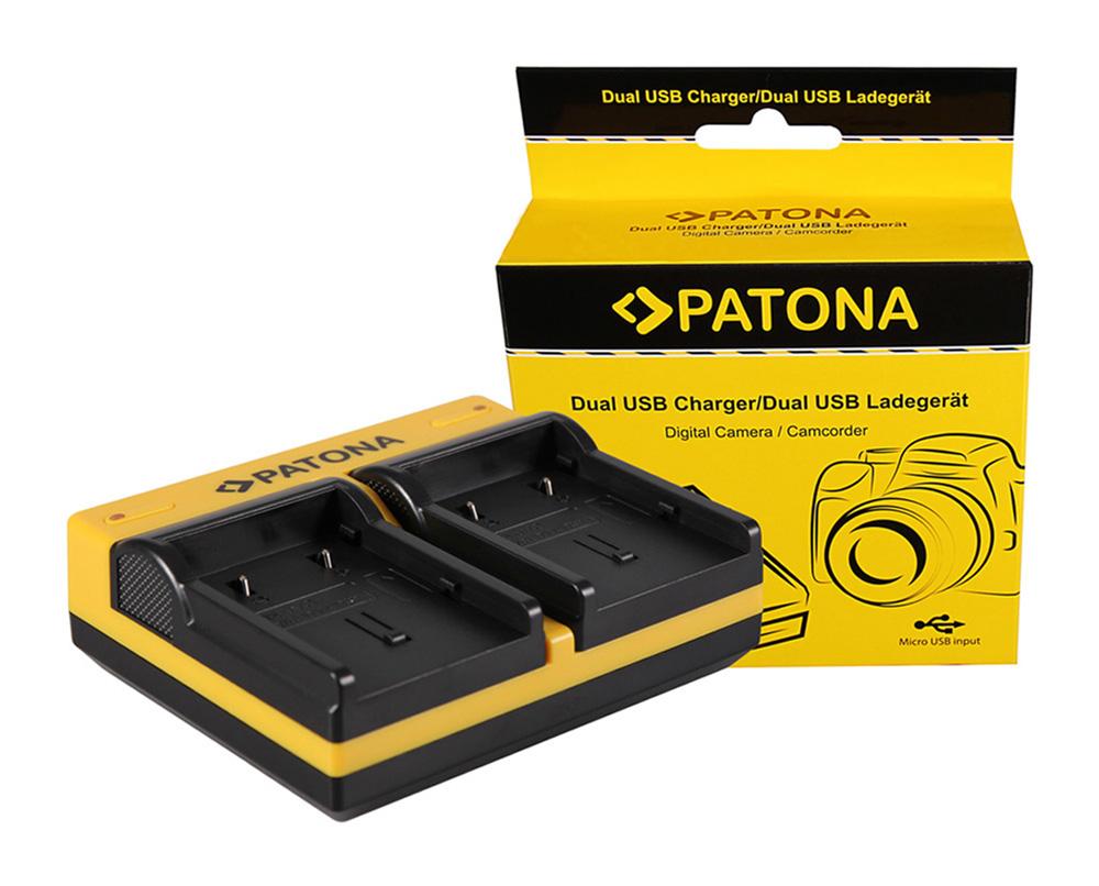 Podwójna ładowarka PATONA dla JVC BN-VF707U D JVCD250 JVCD270 JVCD290 JVCD73AC JVCDF430 z kablem Micro-USB