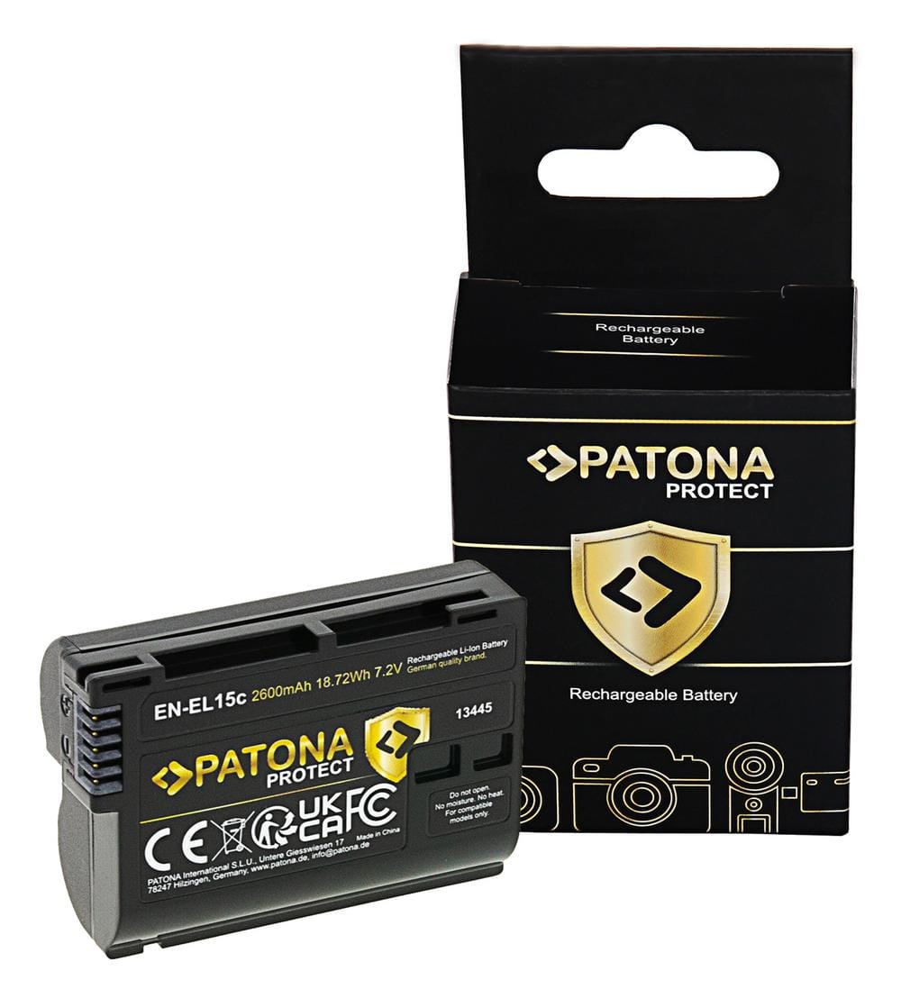 PATONA PROTECT batería para Nikon Z5 Z6 Z6II Z6III Z7 Z8 ZF D500 D800 D850 D7000 D7100 D7200 EN-EL15