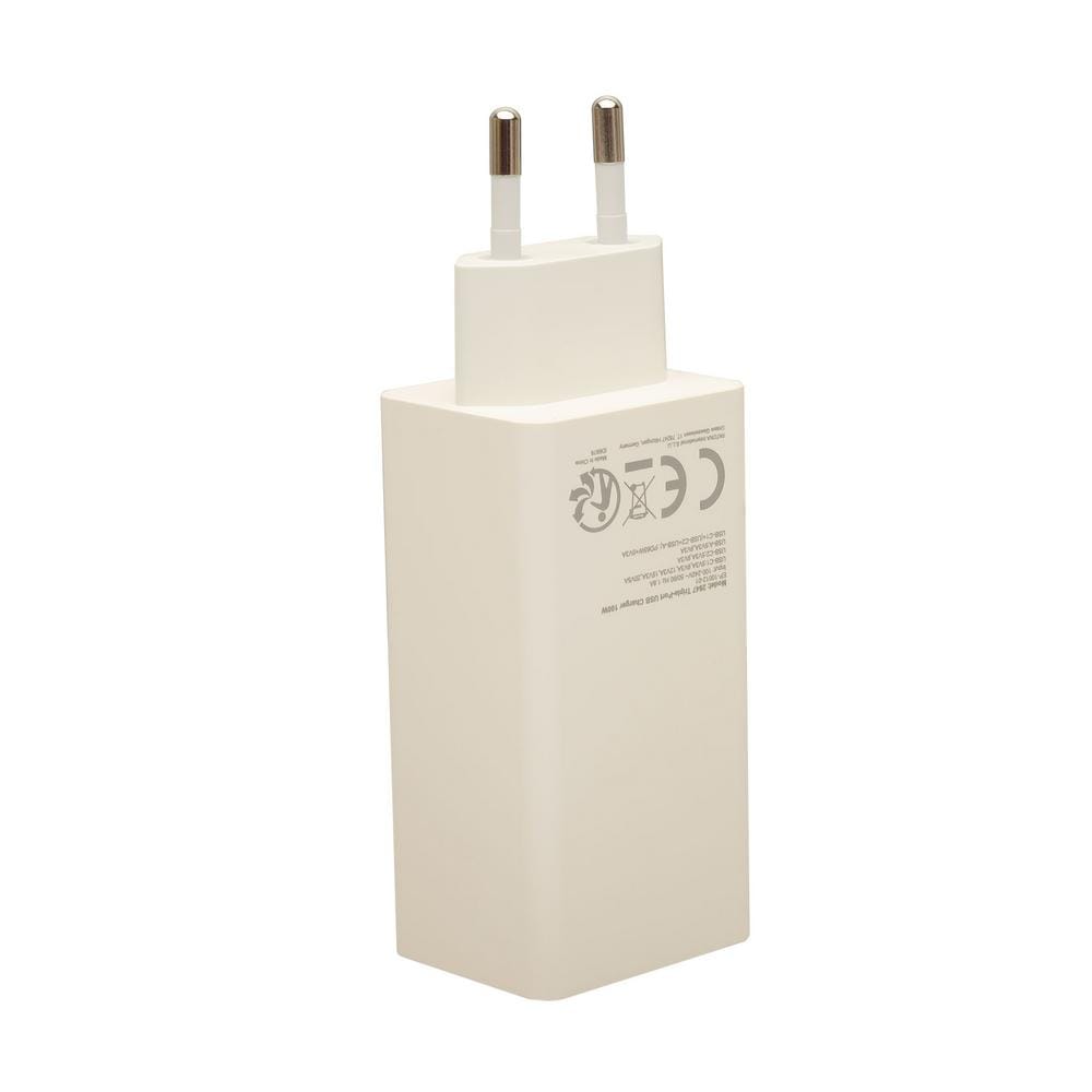 PATONA Premium GaN PD100W Adaptador branco 2 portas USB‑C e 1 porta USB‑A PD3.0 QC3.0 PATONA Premium GaN PD100W Adaptador branco 2 portas USB‑C e 1 porta USB‑A PD3.0 QC3.0