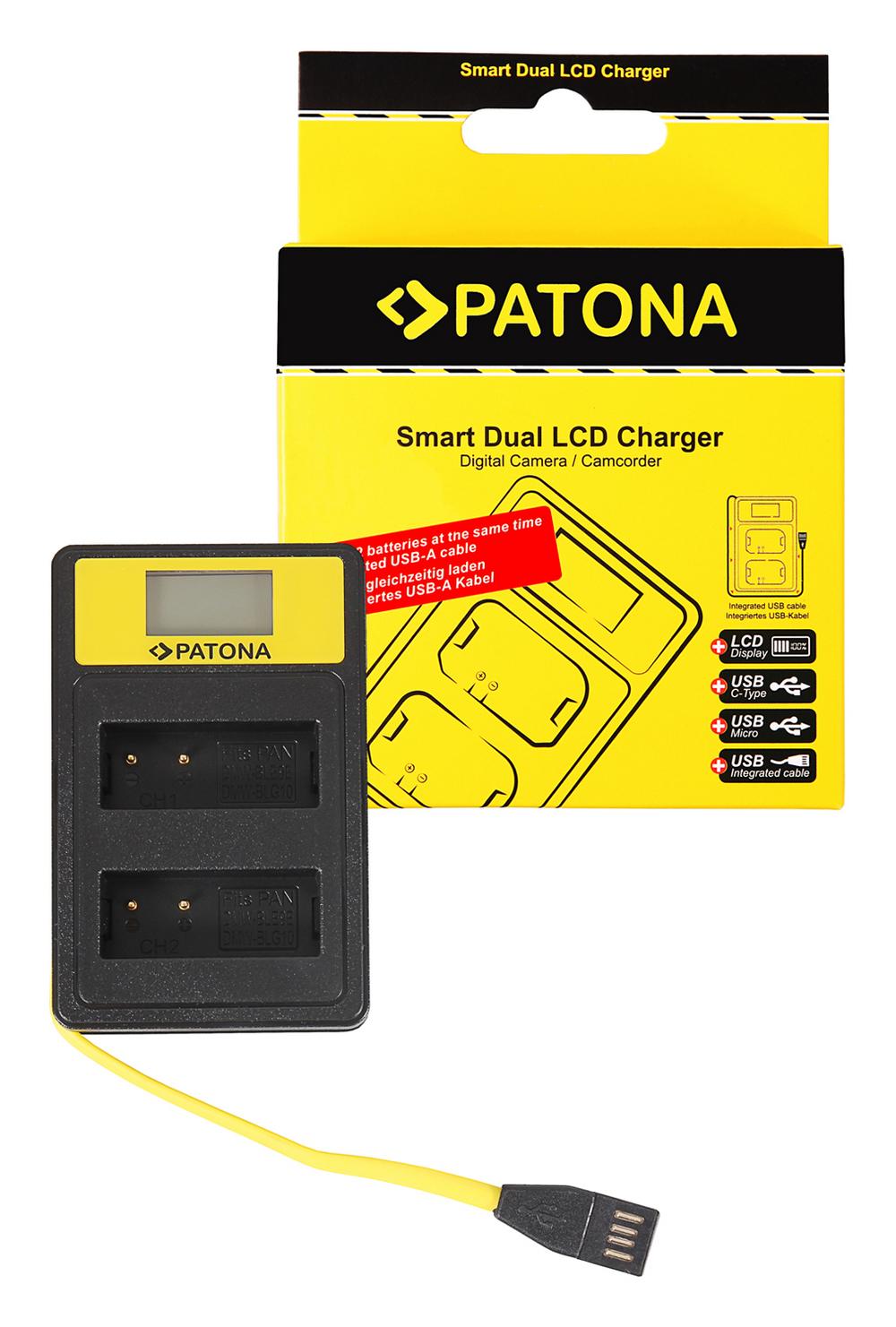 PATONA Smart Dual LCD USB Charger for Panasonic DMW-BLG10 CSBLG10MC CS-BLG10MC DMWBLG10 DMW-BLG10 PATONA Smart Dual LCD USB Charger for Panasonic DMW-BLG10 CSBLG10MC CS-BLG10MC DMWBLG10 DMW-BLG10