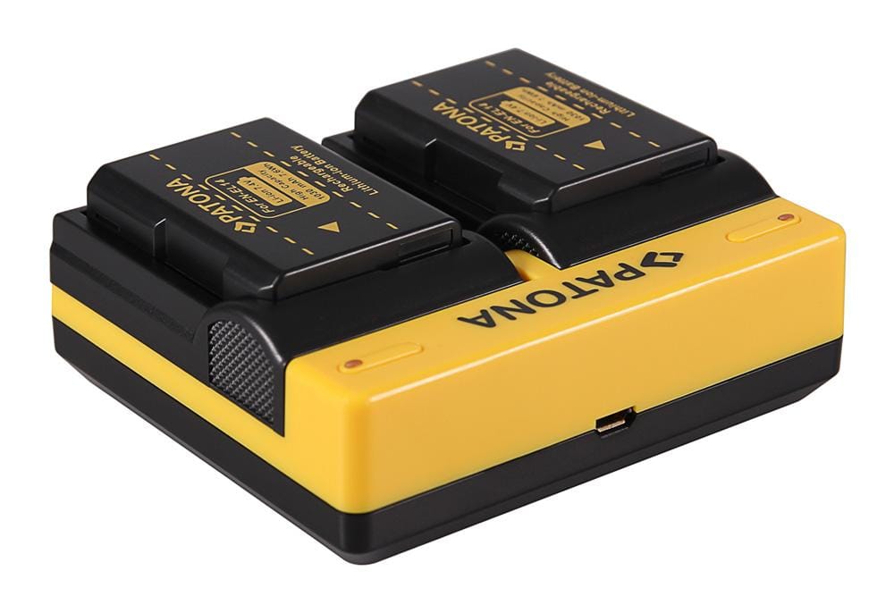 Chargeur double PATONA pour Nikon EN-EL14 CoolPix D3100 D3200 D5100 D5200 P7000 P7100 P7700 avec câble Micro-USB