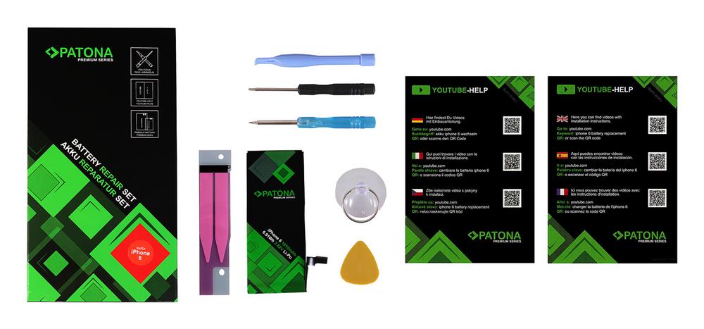 PATONA Premium Bateria para Apple iPhone 6 616-0804 616-0805 616-0809 incl. Kit de ferramentas PATONA Premium Bateria para Apple iPhone 6 616-0804 616-0805 616-0809 incl. Kit de ferramentas