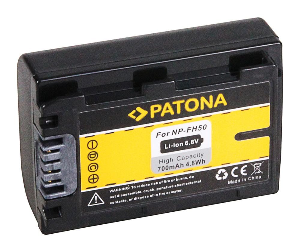 PATONA batteria per Sony NP-FH50 NP-FH60 NP-FH70 NP-FH100 Alpha A290 A390