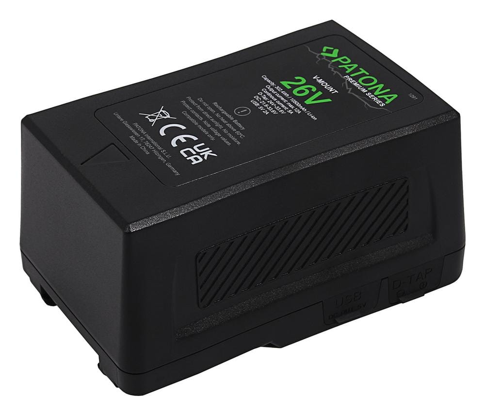 PATONA Premium V-Mount Battery 26V 302Wh for LED Lights and Video Cameras PATONA Premium V-Mount Battery 26V 302Wh for LED Lights and Video Cameras