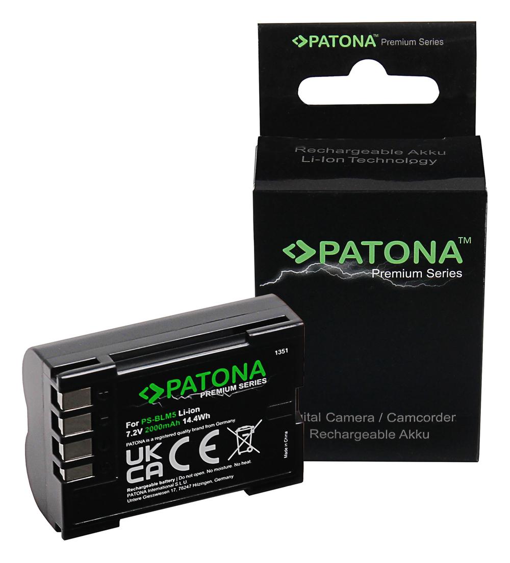 PATONA Batteria Premium per Olympus BLM1 BLM5 E1 E3 E5 E300 E330 E500 E510 E520 C-8080 C-7070 C-5060
