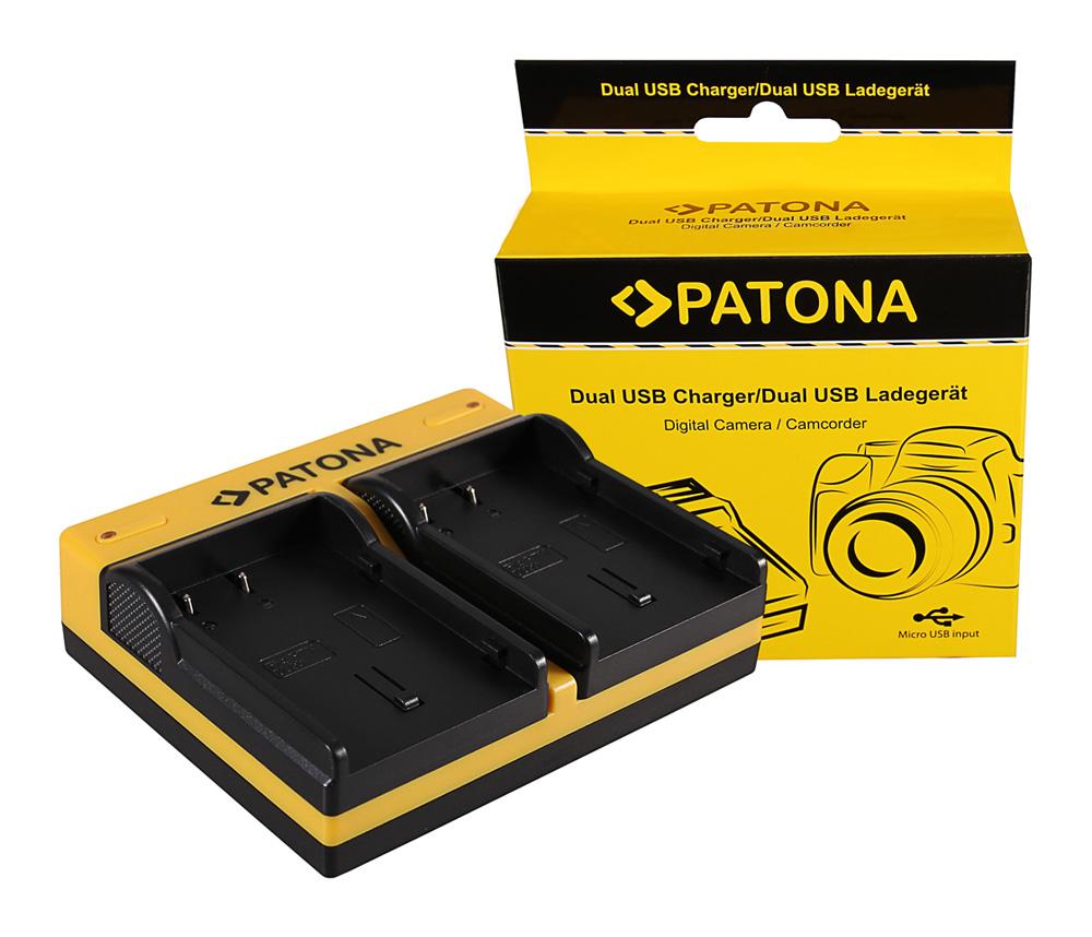 PATONA Carregador Dual para Pentax D-LI90 K K01 K-01 K5 K-5 K5 II K-5 II K5 IIs K-5 IIs com Micro-USB