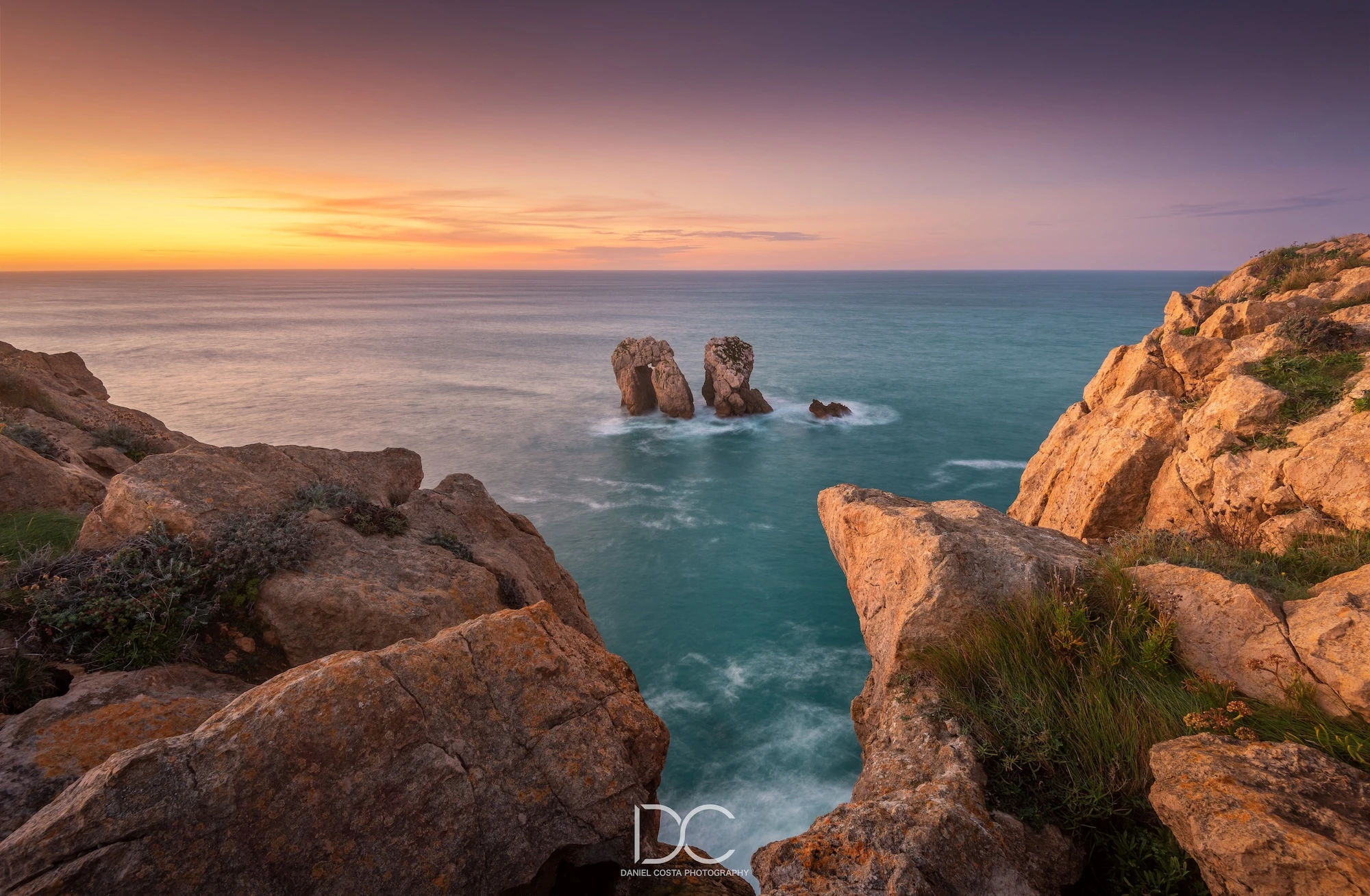 Sunset at the sea from