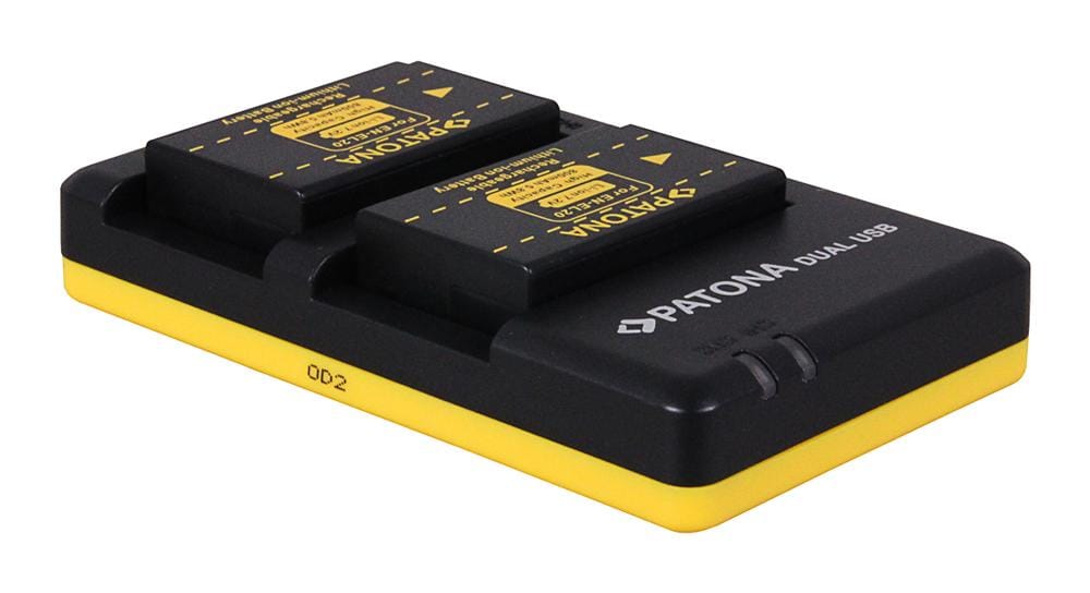 PATONA Carregador Dual Rápido para Nikon ENEL20 EN-EL20 com Cabo Micro-USB