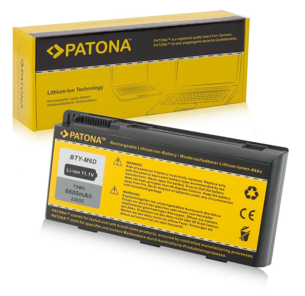 PATONA Battery for BTY-M6D Medion MD76254 MD77480 MD97623 MD97624 MD97625 PATONA Battery for BTY-M6D Medion MD76254 MD77480 MD97623 MD97624 MD97625