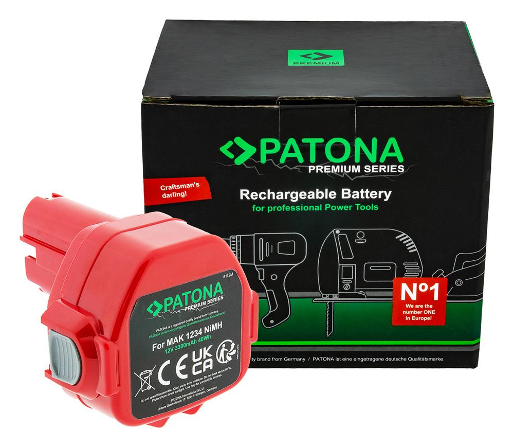 PATONA Premium Batteria per Makita 1234 1050 4000 5093 6000 8000 1050D 1050DA 1050DRA
