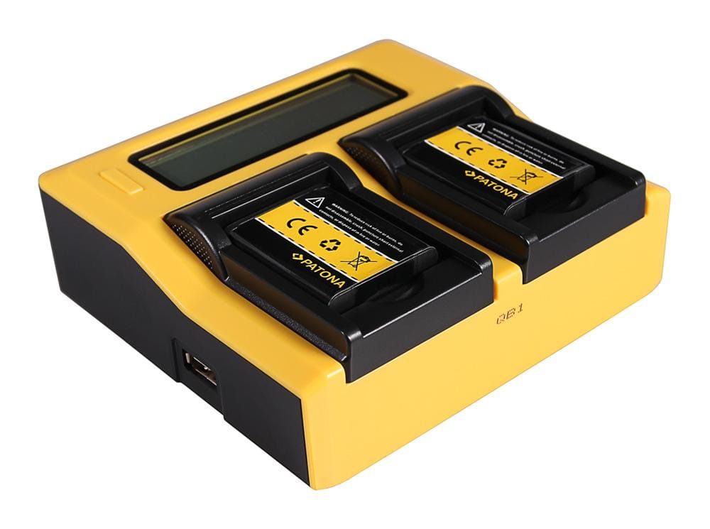 PATONA Carregador Dual LCD USB para Samsung BP88B MV900 MV900F