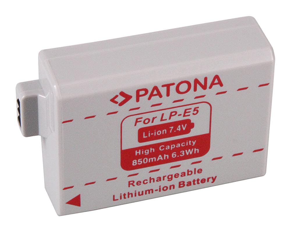 PATONA Batteria per Canon LP‑E5 LPE5 EOS 450D EOS 450D EOS450D EOS1000 PATONA Batteria per Canon LP‑E5 LPE5 EOS 450D EOS 450D EOS450D EOS1000