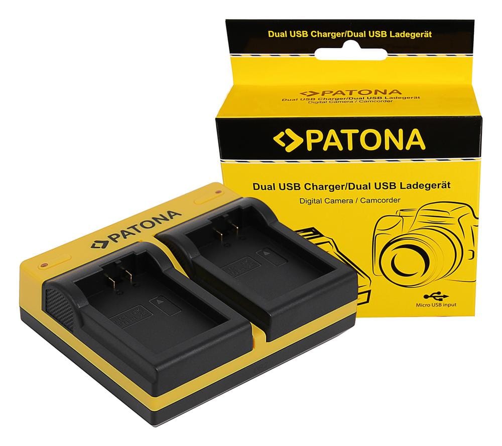 Carregador Dual PATONA para Nikon EN-EL25 Z30 Z50 Z fc com cabo Micro-USB Carregador Dual PATONA para Nikon EN-EL25 Z30 Z50 Z fc com cabo Micro-USB
