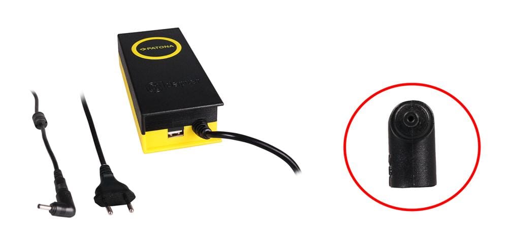 PATONA 90W Sync Power Supply 4 x 1.35 x 10 mm 19 V with USB Output 2.1 A