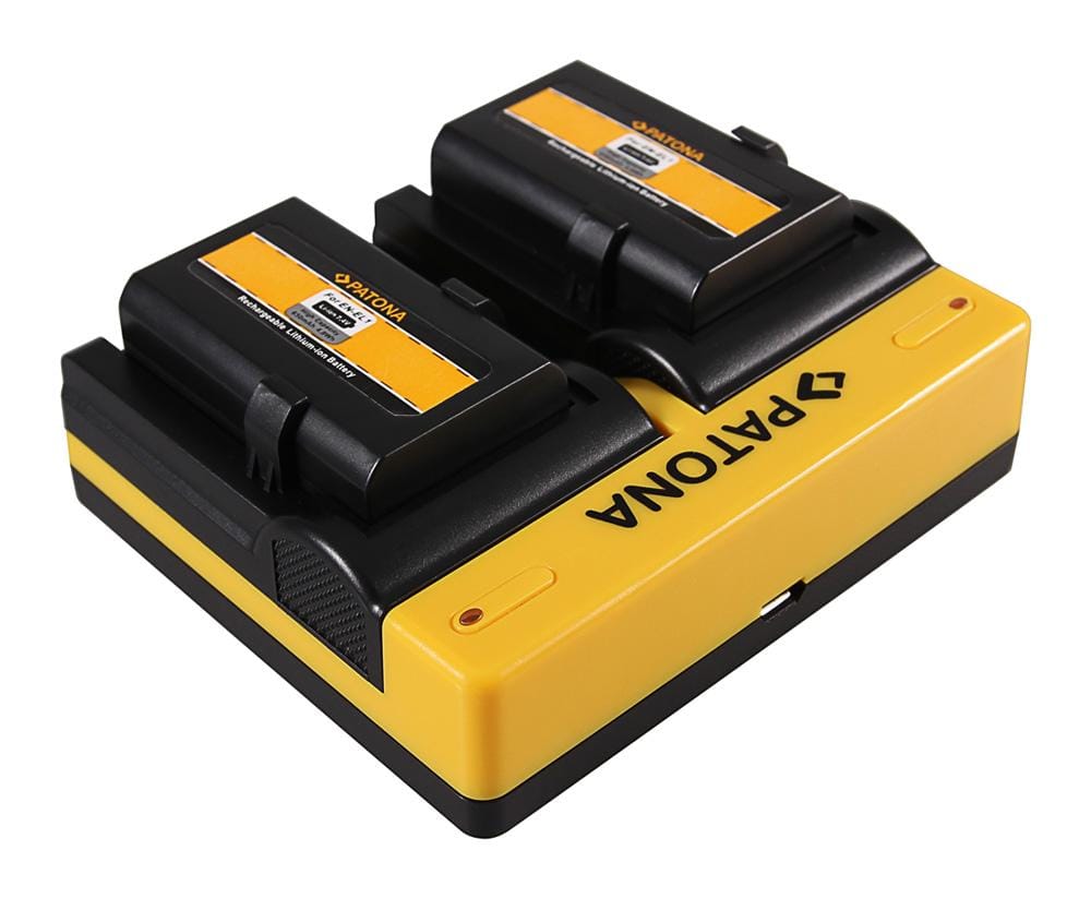 Caricatore Dual PATONA per Nikon EN-EL1 COOLPIX 775 880 885 995 4300 4500 4800 5000 5400 con Micro-USB
