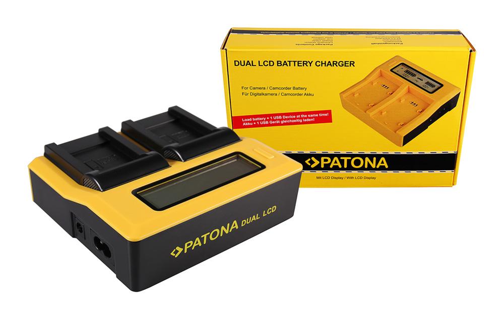 PATONA Dual LCD USB Caricabatterie per Olympus Li-70B FE FE4020 FE-4020 FE4040 FE-4040 FE5040 FE-5040