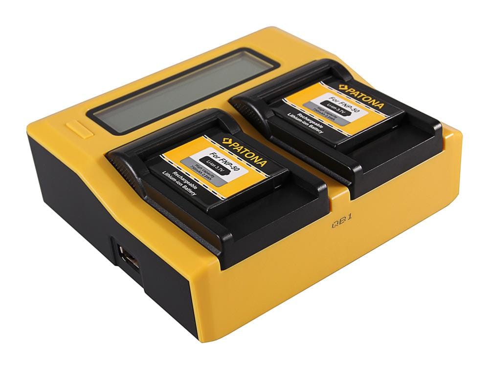 PATONA Dual LCD USB Charger for Fujifilm NP-50 FinePix F100fd F50fd F60fd
