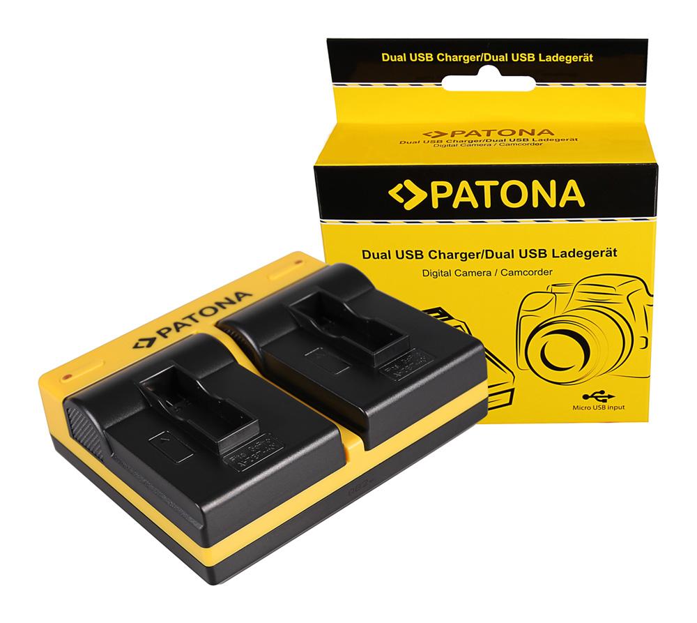 PATONA Dual Charger for GoPro AHDBT-401 Hero4 Black Edition & Hero5 Black, includes Micro-USB Cable