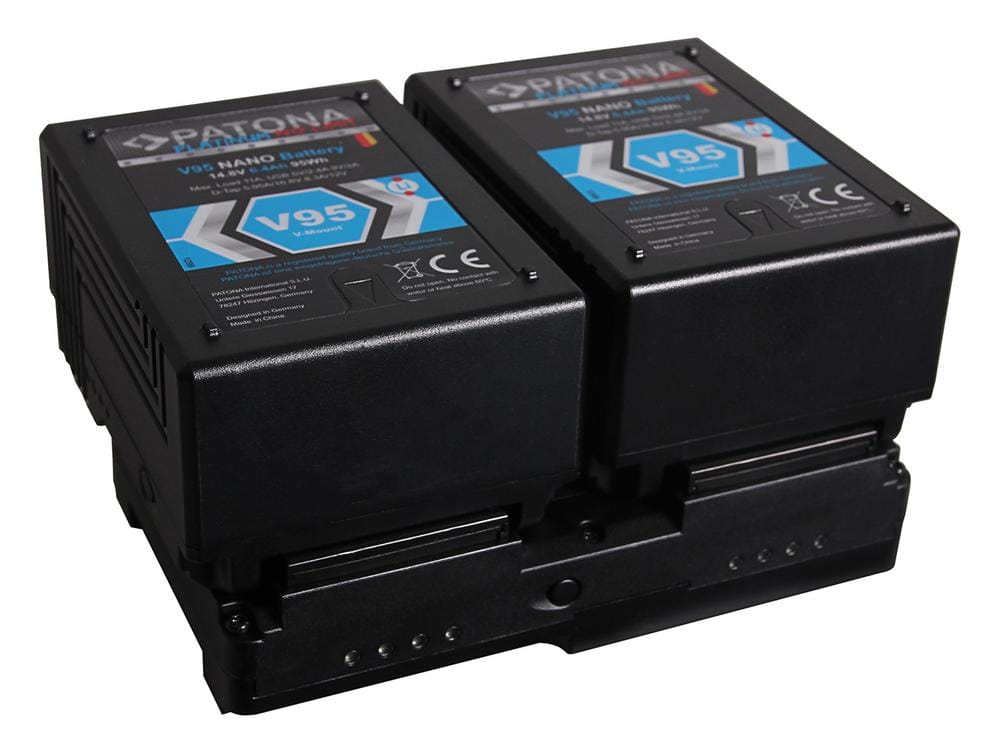 PATONA Hot Swap V-Mount Adapter for 2 PATONA Nano Batteries with D‑Tap Charging Function PATONA Hot Swap V-Mount Adapter for 2 PATONA Nano Batteries with D‑Tap Charging Function