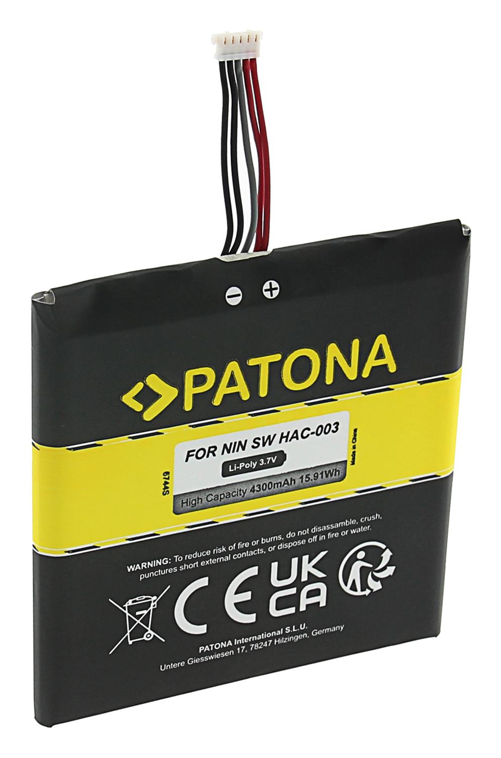 PATONA Batterie pour Nintendo Switch Console HAC-003 P NHAC-003 HAC-A-BPHAT-C0 HAC-S-JP