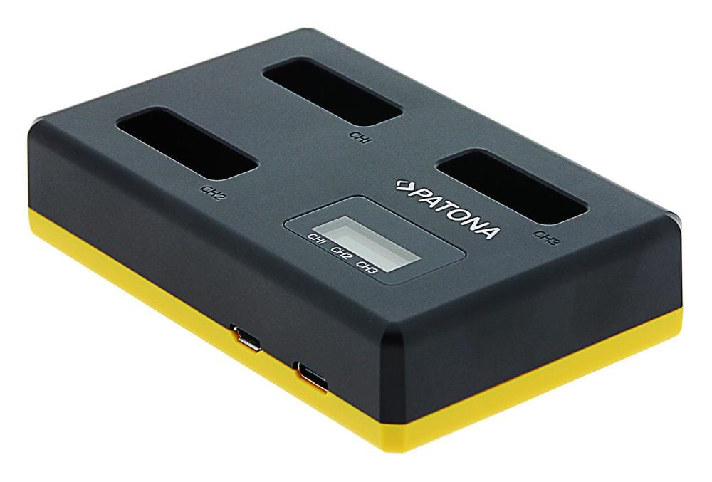 PATONA USB Triple Charger for Canon NB-13L PowerShot G5 X G5X G7 X G7 X Mark II G7X G9 X G9X – includes USB‑C cable
