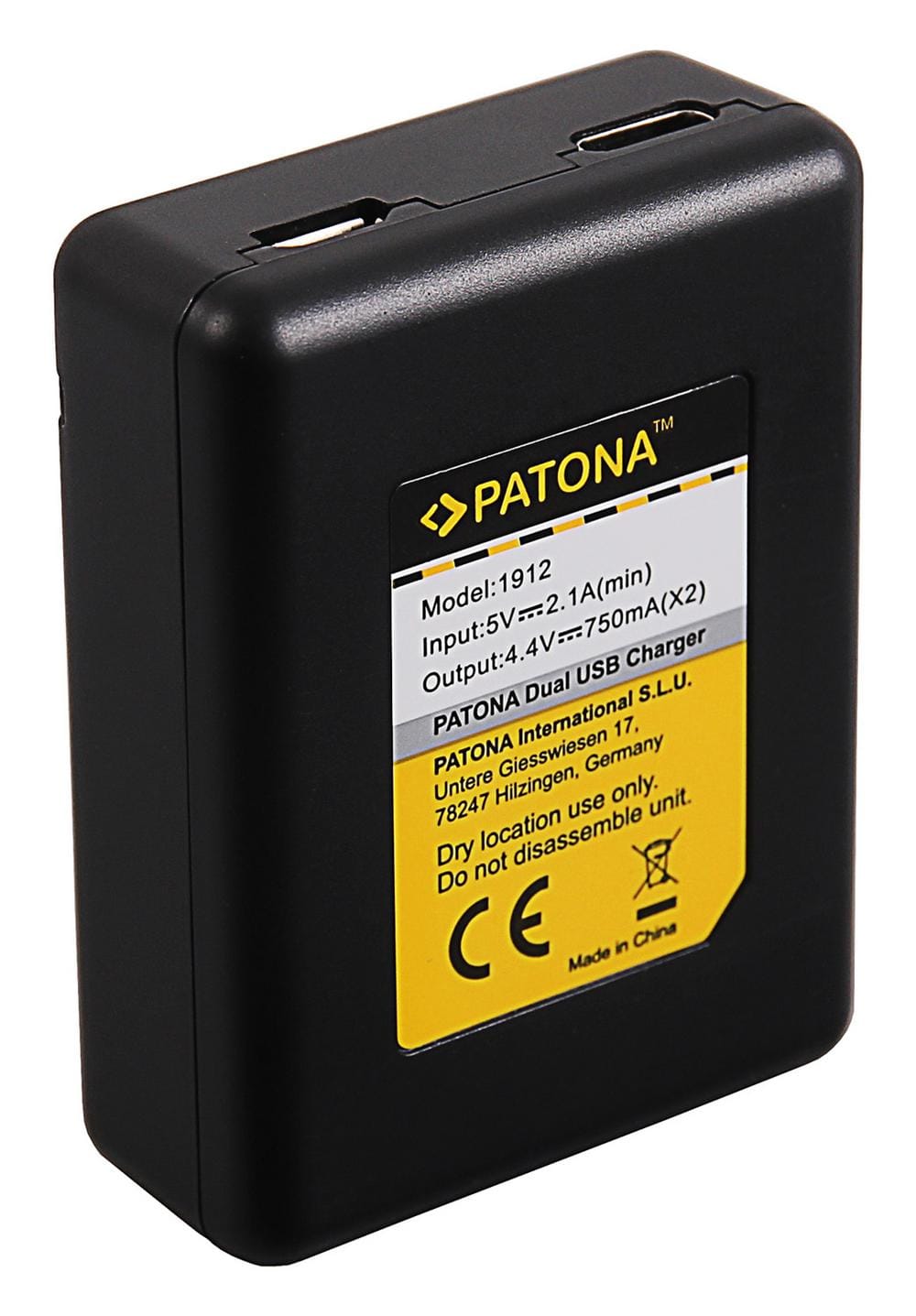 Carregador Dual PATONA para Insta360 One X Action Cam com Cabo Micro‑USB Carregador Dual PATONA para Insta360 One X Action Cam com Cabo Micro‑USB