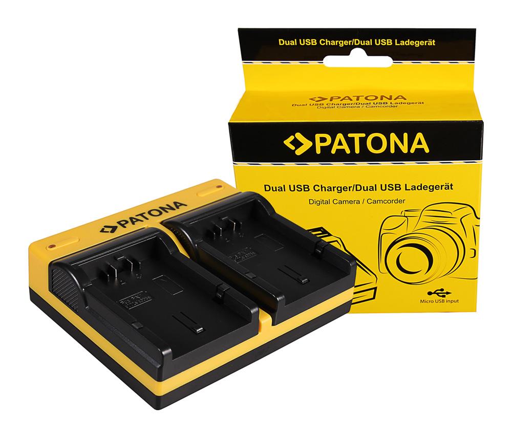 Cargador Dual PATONA para Panasonic CGA‑S002E Lumix FZ5 DMCFZ 8 DMC‑FZ 8 DMCFZ1 FZ1B, incluye Micro‑USB