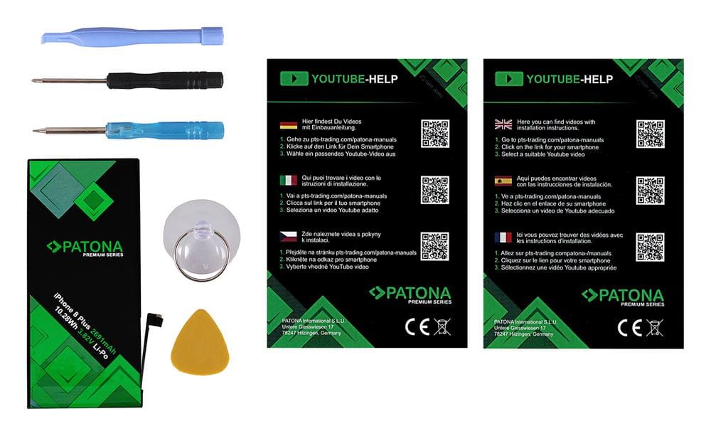 PATONA Premium Battery for Apple iPhone 8 Plus 616-000367 with Tool Kit PATONA Premium Battery for Apple iPhone 8 Plus 616-000367 with Tool Kit