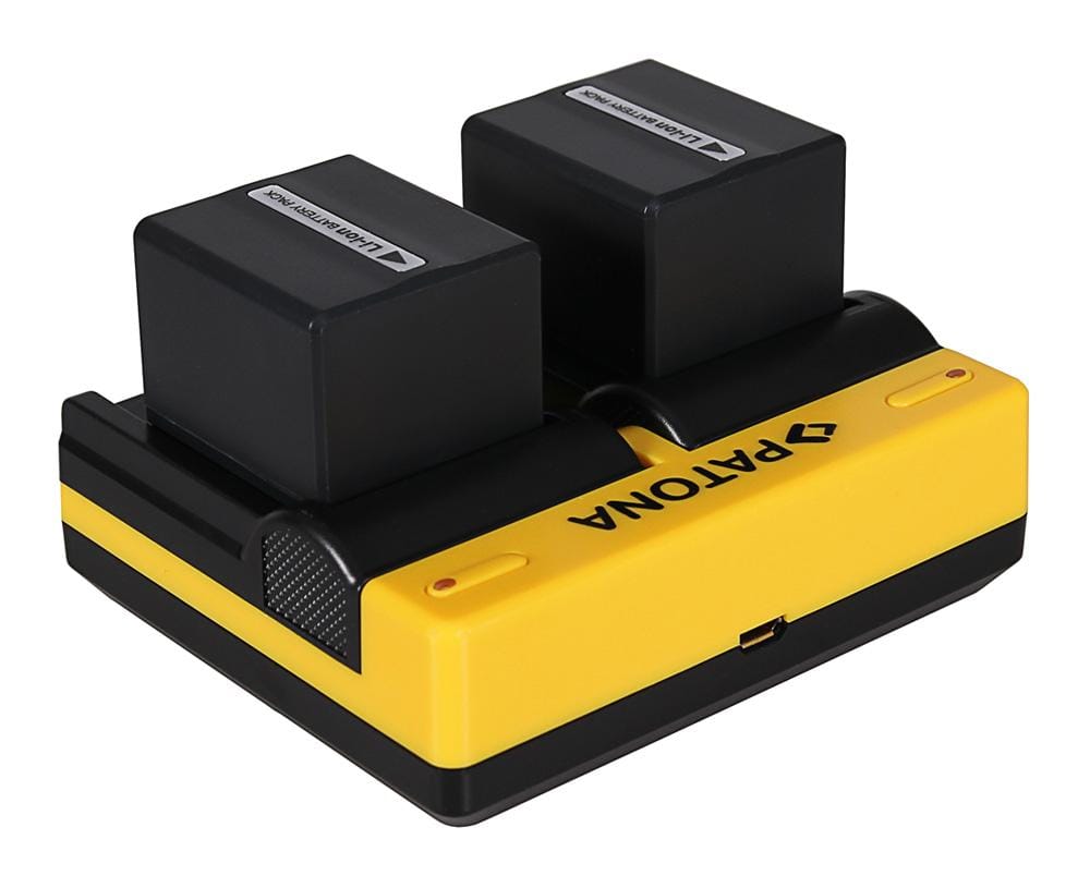 Caricatore Dual PATONA per Hitachi DZMV350A DZMV350A DZ-MV350A DZ-MV350A DZMV350E con cavo Micro-USB