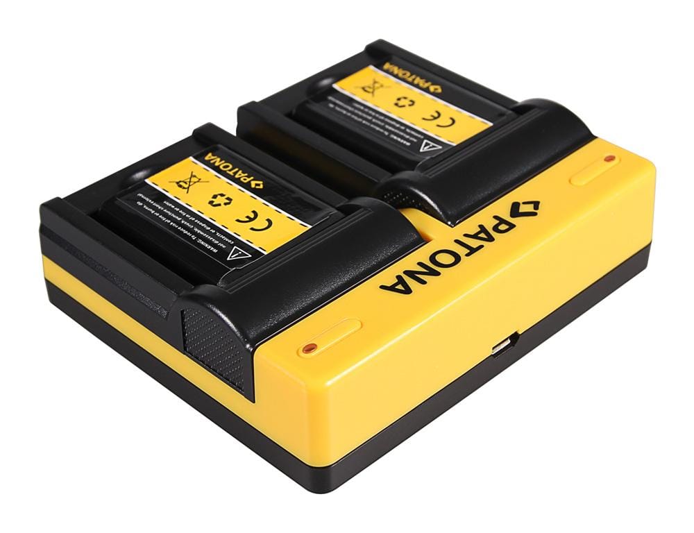 Carregador Dual PATONA para Samsung BP88B MV900 MV900F com cabo Micro-USB